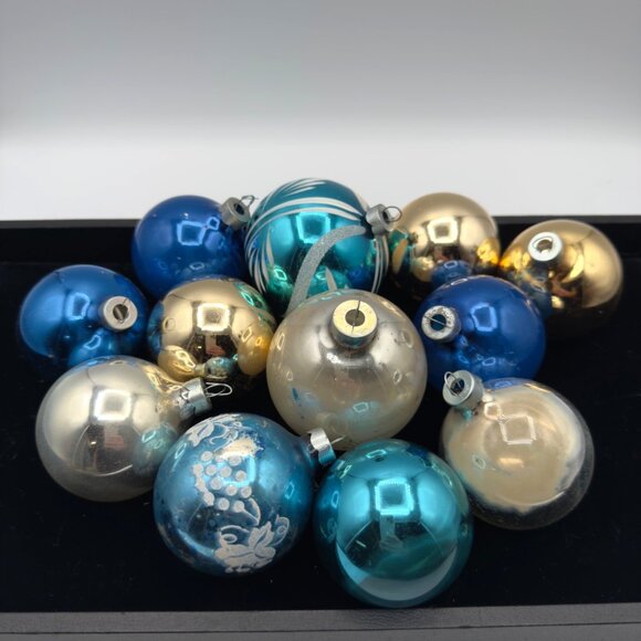 Vintage Mercury Glass Christmas Ornaments Rauch Made in USA - Picture 2 of 15